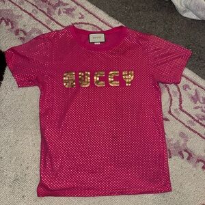 Gucci GUCCY Pink Short Sleeve Tee